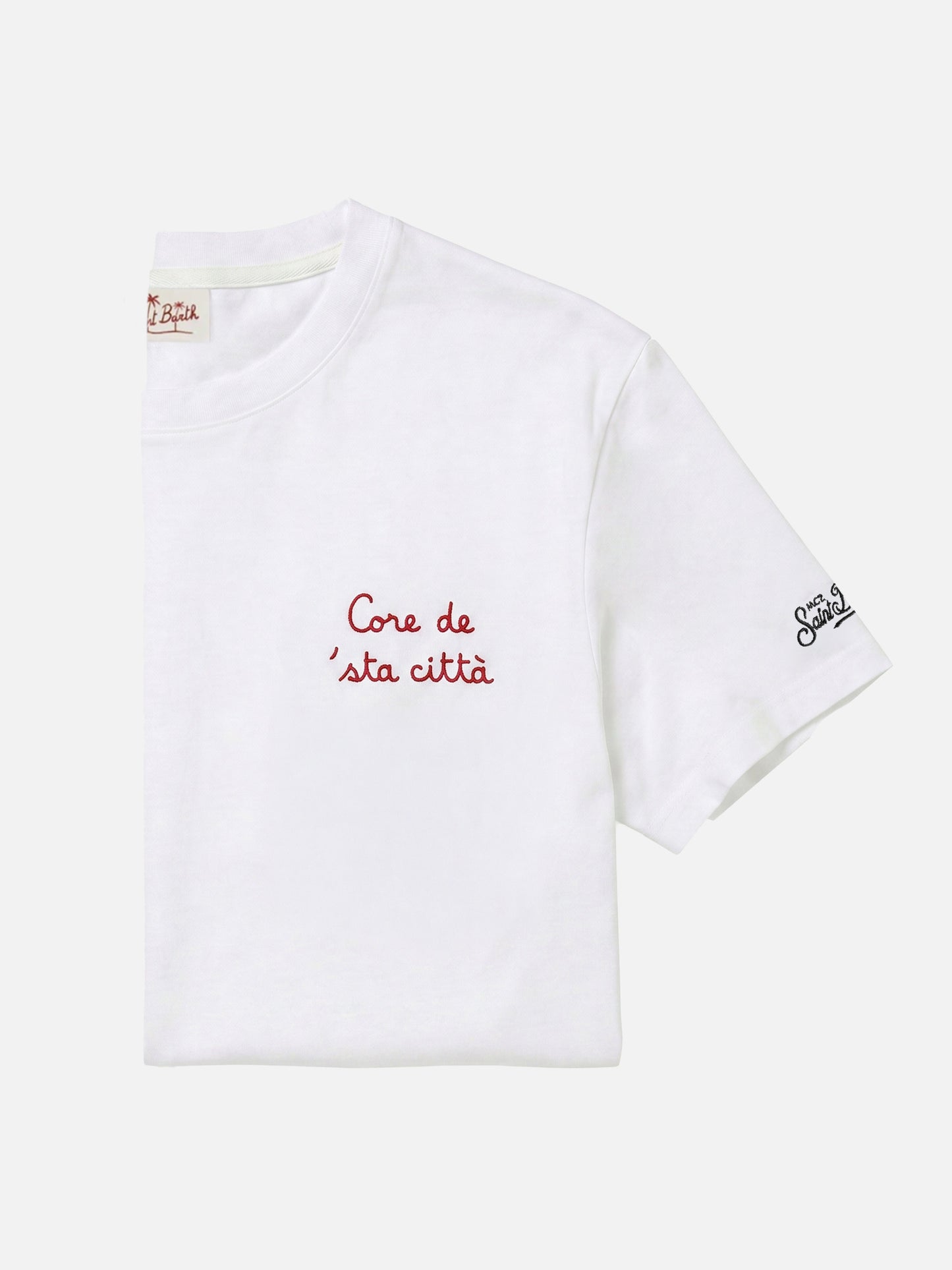 T-shirt Portofino in jersey di cotone classic fit con ricamo Core de 'sta città | AS ROMA SPECIAL EDITION
