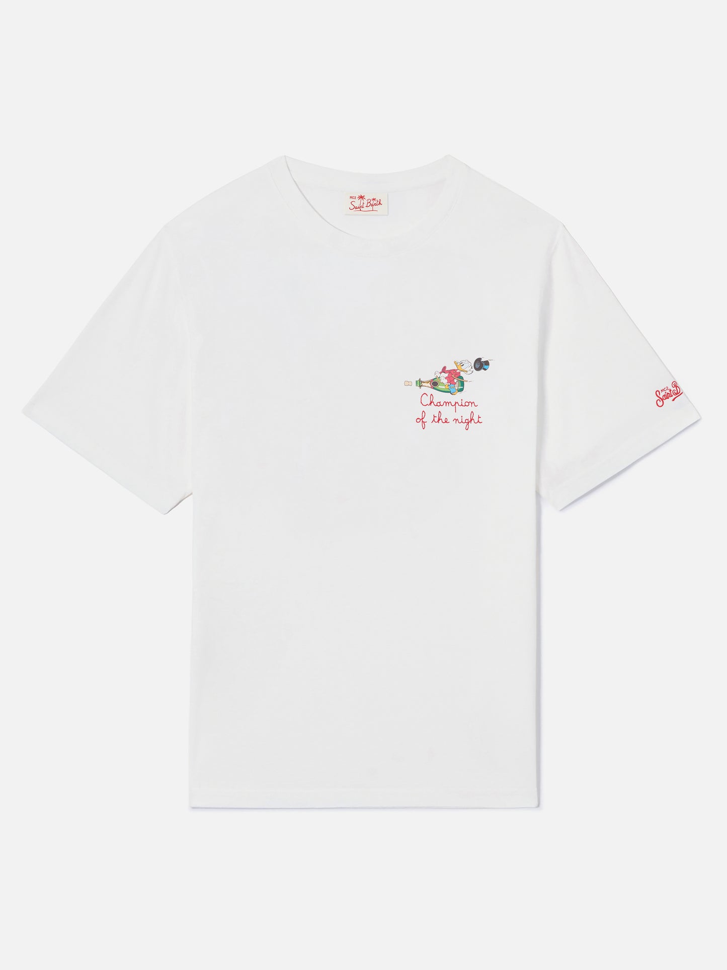 T-shirt Portofino blanc avec broderie Champion Of The Night | Édition spéciale 