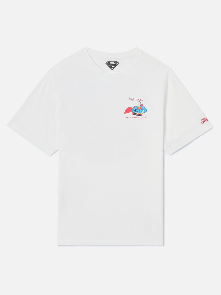 White Portofino T-shirt with Vai Tra Ci Penso Io! embroidery | Special Edition