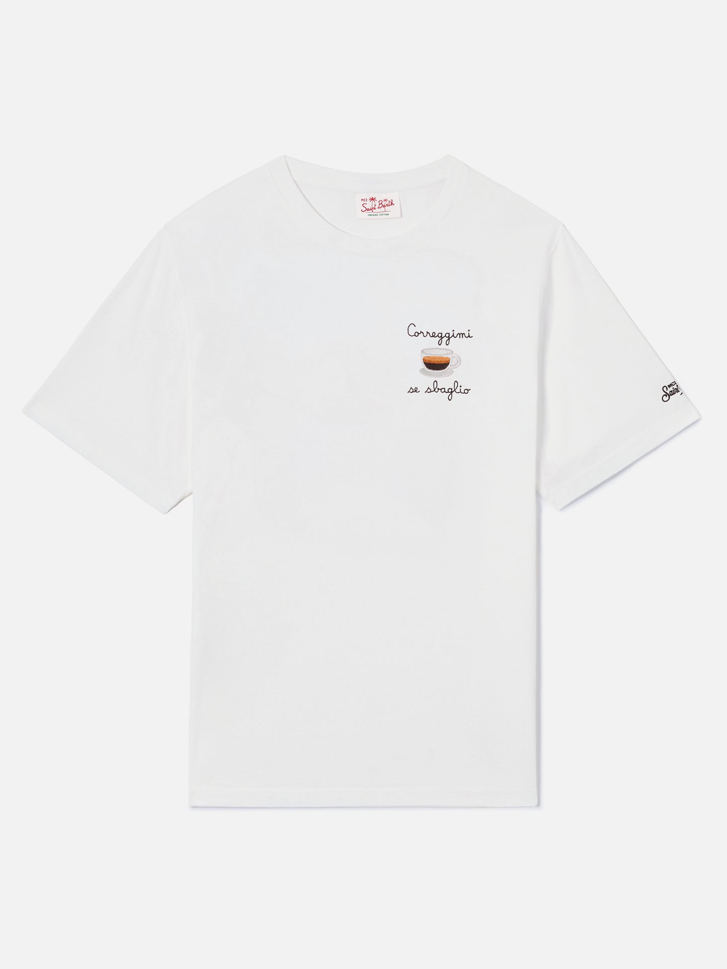 T-shirt Portofino panna con ricamo Correggimi Se Sbaglio