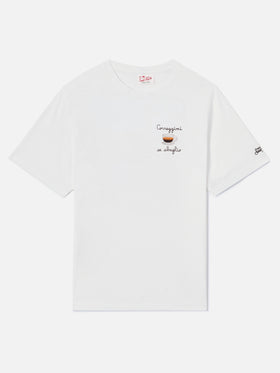 T-shirt Portofino panna con ricamo Correggimi Se Sbaglio