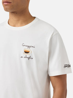 T-shirt Portofino panna con ricamo Correggimi Se Sbaglio