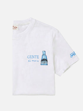 White Portofino T-shirt with Gente Di Mare embroidery | Special Edition