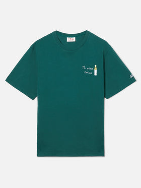 T-shirt Portofino verde con ricamo Mi Piace Tonica | Special Edition