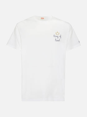 T-shirt Portofino in jersey di cotone classic fit con ricamo King of Padel