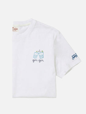 T-shirt en jersey de coton coupe classique Portofino avec broderie Gin Gin | INSULTI LUMINOSI SPECIAL EDITION 