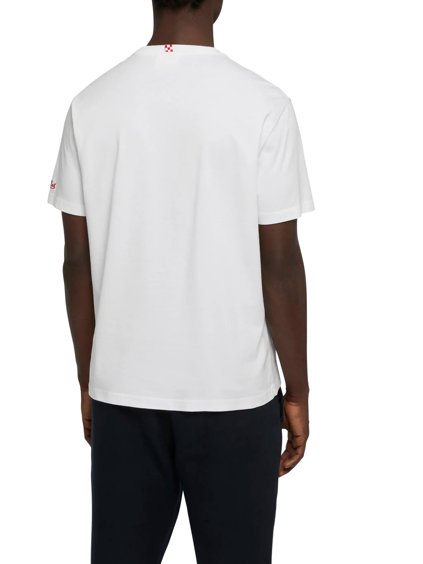 Classic fit cotton jersey t-shirt Portofino with Famolo strano embroidery |INSULTI LUMINOSI SPECIAL EDITION
