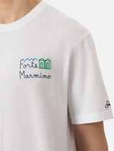 T-shirt Portofino in cotone con ricamo Forte Marmino