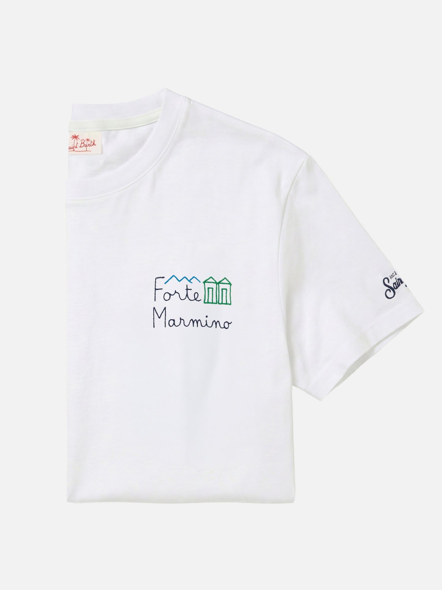 T-shirt Portofino in cotone con ricamo Forte Marmino