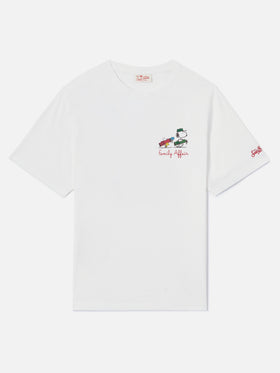 T-shirt Portofino bianca con ricamo Snoopy Family Affair | Special Edition