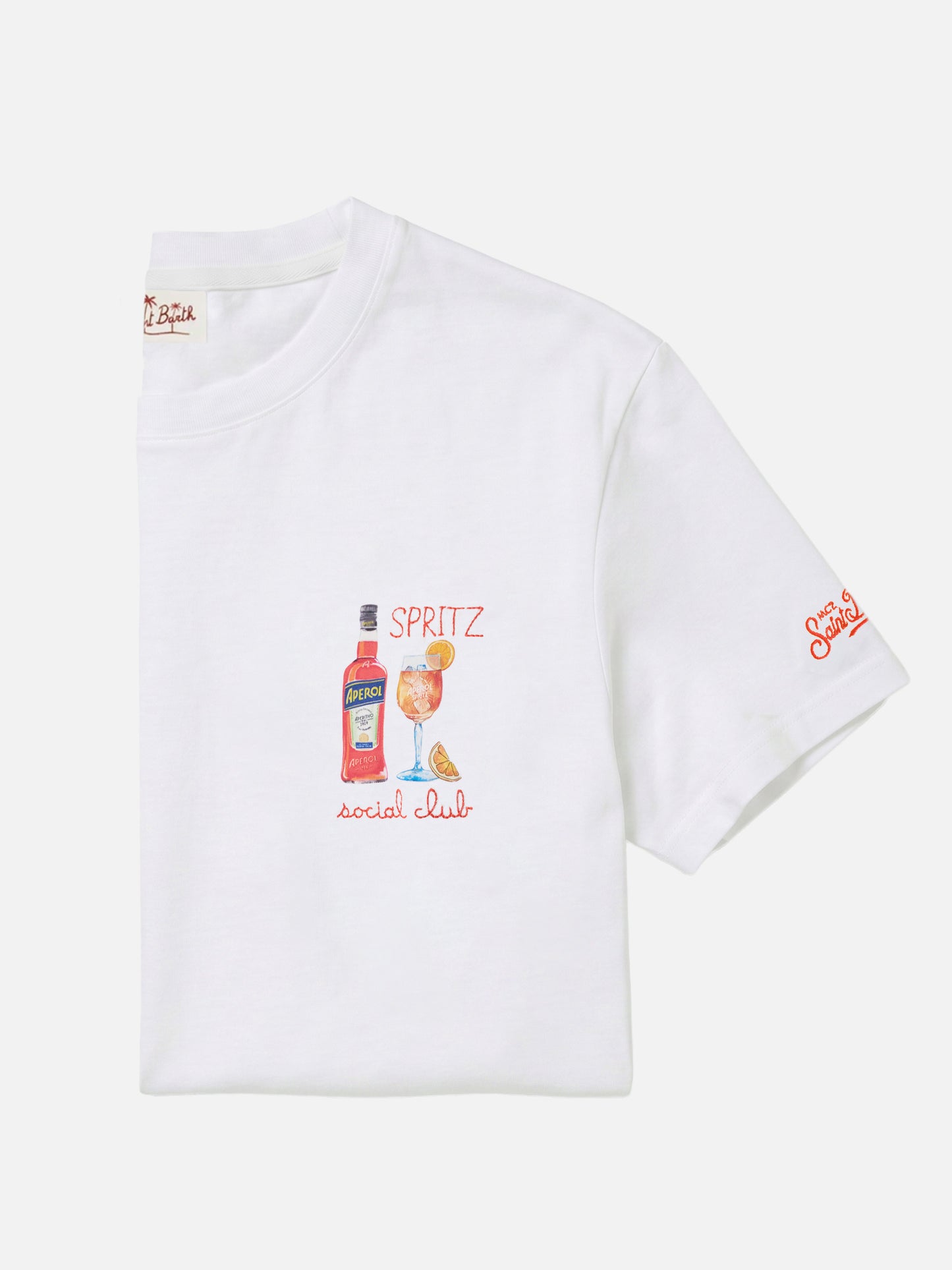 White Portofino T-shirt with Spritz Social Club embroidery | Special Edition