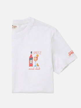 White Portofino T-shirt with Spritz Social Club embroidery | Special Edition