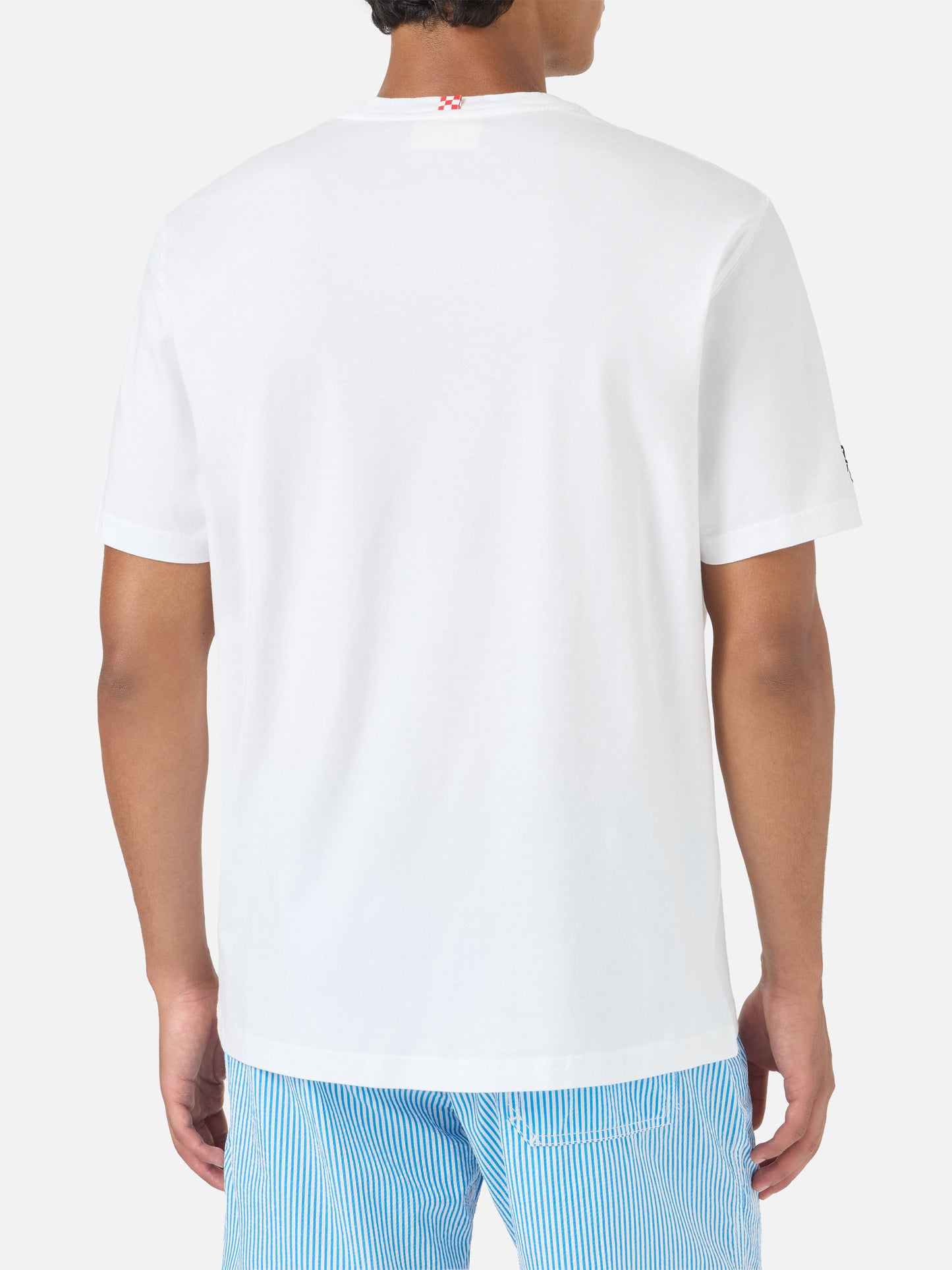 Camiseta Portofino blanca con bordado Roma ti amo | AS ROMA SPECIAL EDITION 