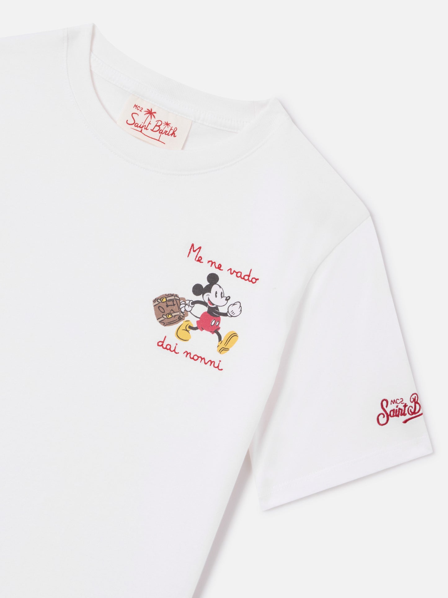Portofino Jr t-shirt with Me Ne Vado Dai Nonni embroidery | Special Edition