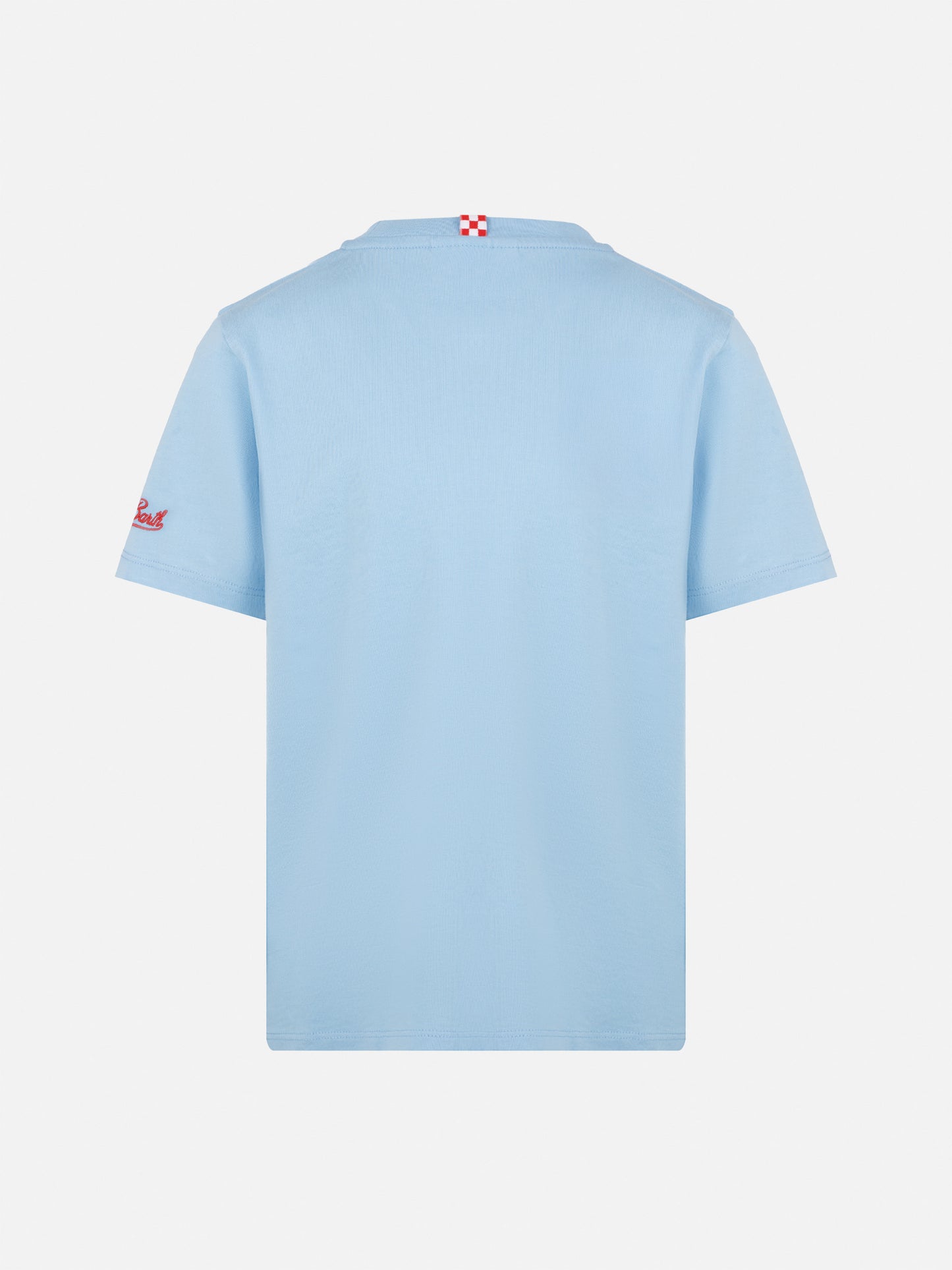 Portofino Jr cotton jersey t-shirt with Il Sole bacia i Monelli embroidery | INSULTI LUMINOSI SPECIAL EDITION