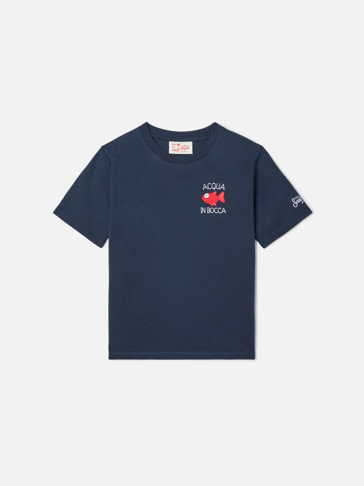 Portofino Jr t-shirt with Acqua In Bocca embroidery