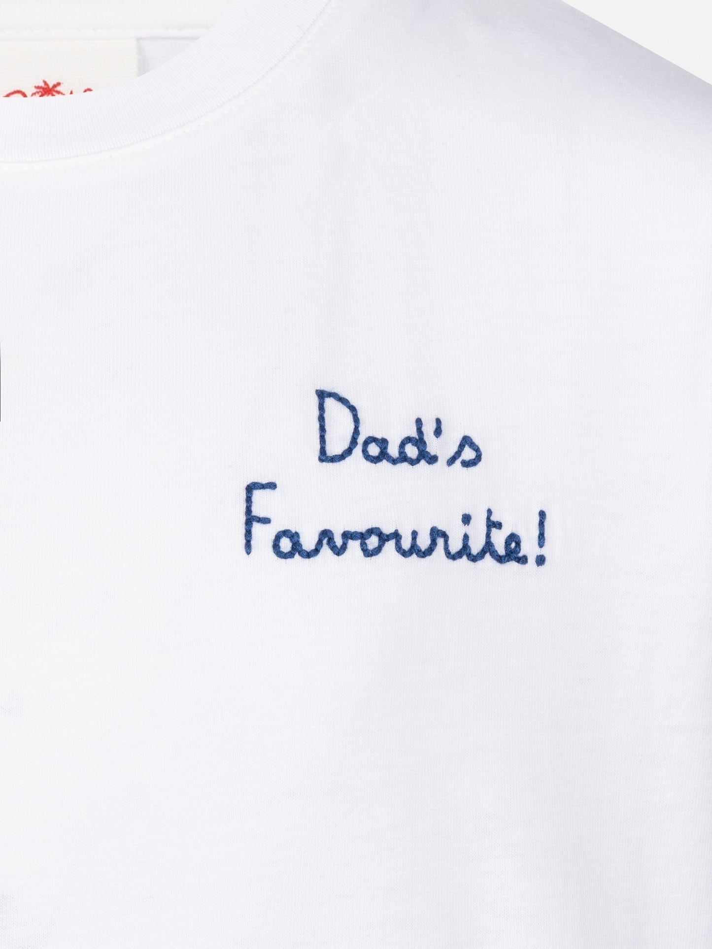 Portofino Jr cotton jersey t-shirt with Dad's Favourite embroidery