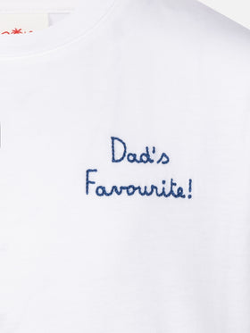 Portofino Jr cotton jersey t-shirt with Dad's Favourite embroidery