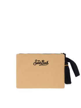 Pearl Pouch with animalier beaded pattern - MC2 Saint Barth