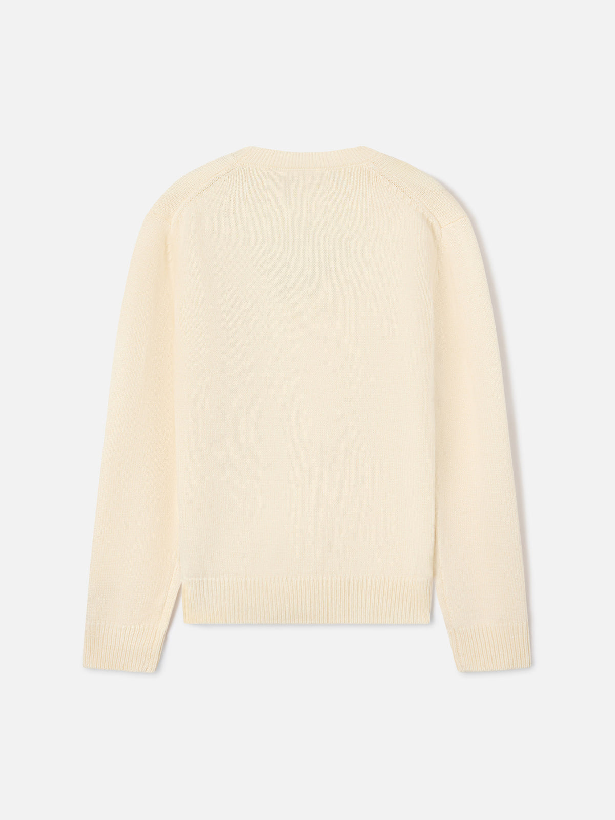 Cream Princess crewneck knit with Diva sequins
