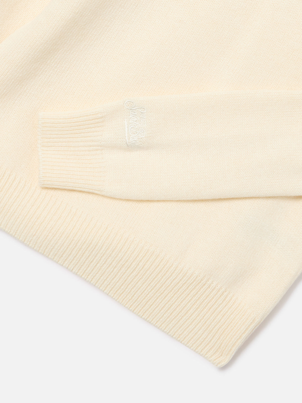 Cream Princess crewneck knit with Diva sequins