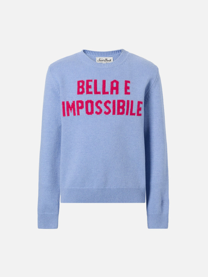 Princess cashmere-blend sweater with Bella e Impossibile jacquard