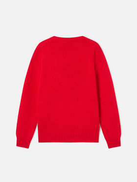 Maglia girocollo Princess rossa con patch Snoopy | Special edition