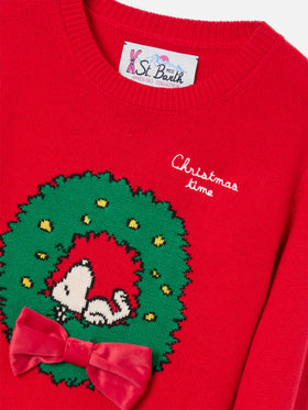 Maglia girocollo Princess rossa con patch Snoopy | Special edition