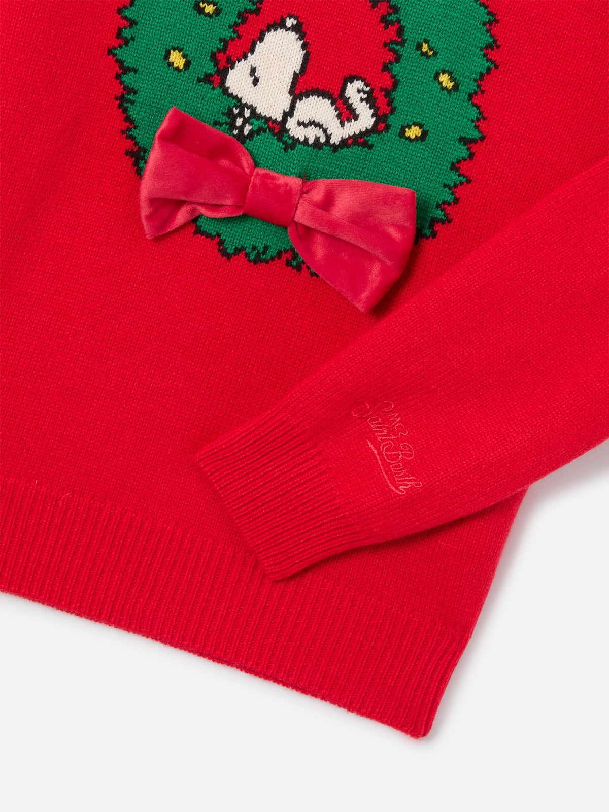Maglia girocollo Princess rossa con patch Snoopy | Special edition