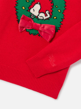 Maglia girocollo Princess rossa con patch Snoopy | Special edition