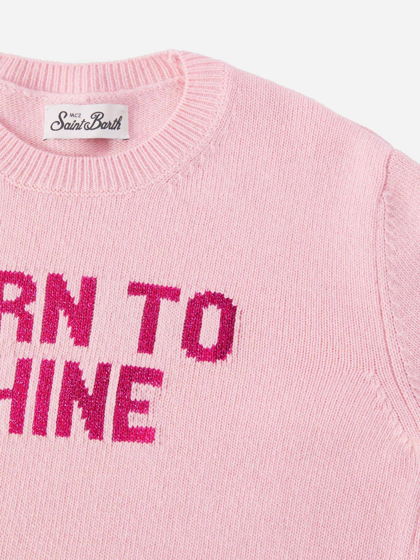 Princess cashmere-blend sweater with Born to Shine lurex jacquard