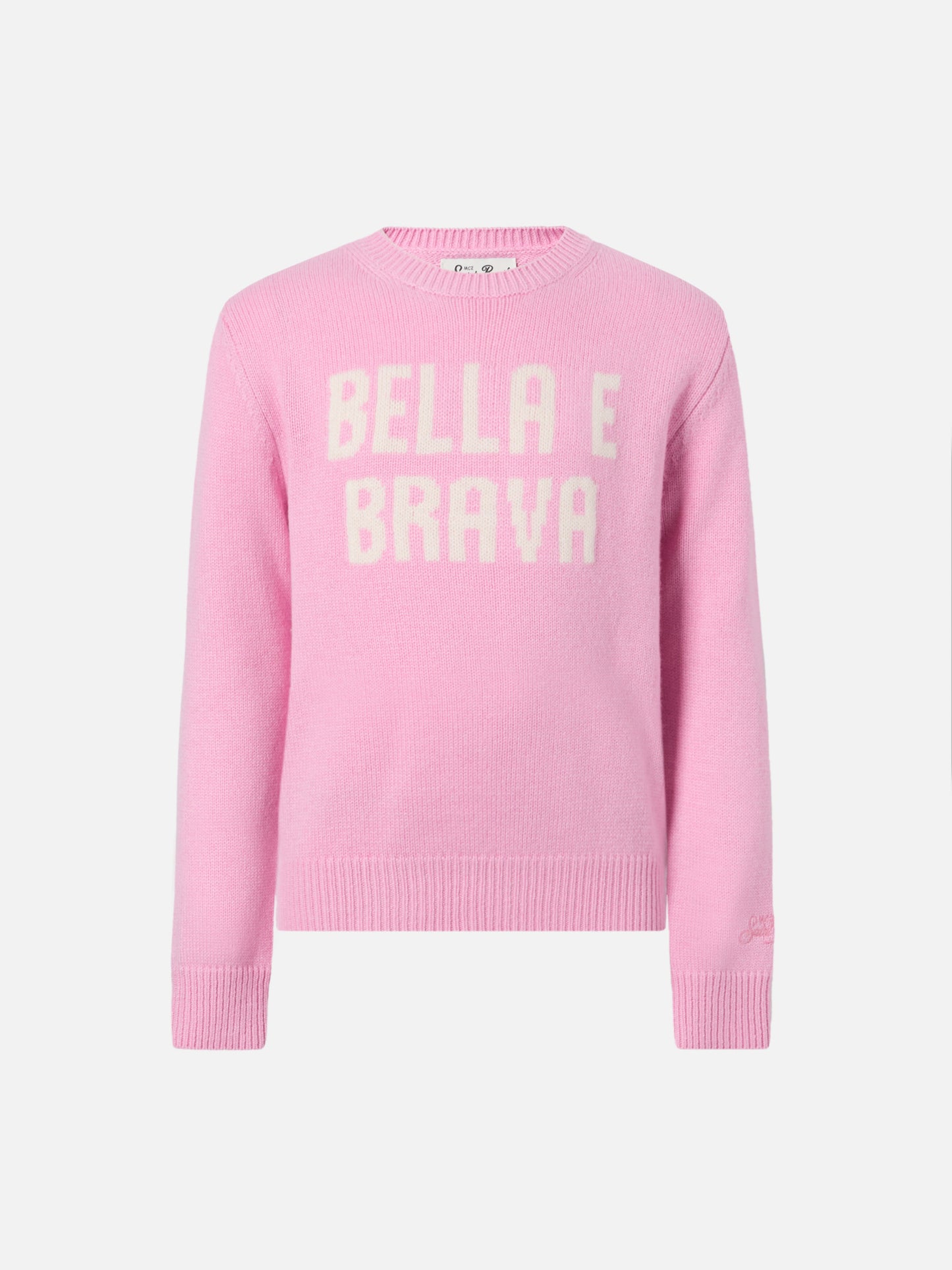 Princess crewneck in cashmere blend with Bella e Brava jacquard