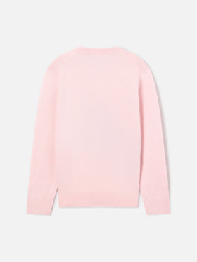 Pull col rond en maille Pink Princess avec intarsia Minnie et Mickey Mouse St. Moritz | Special edition 