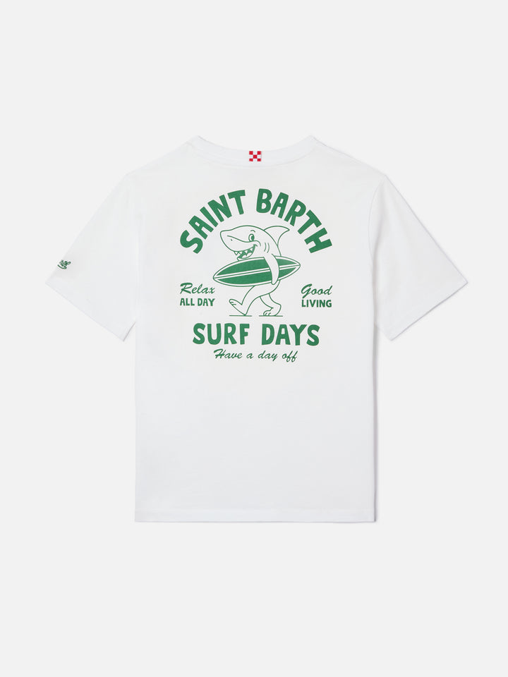 Portland Jr t-shirt with Surf Days maxi print on the back