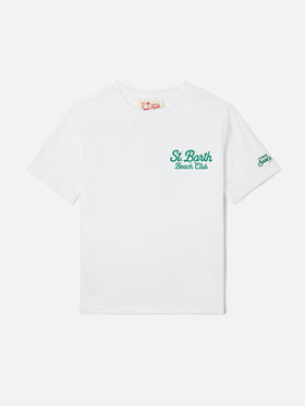 Portland Jr t-shirt with Beach Club maxi print on the back