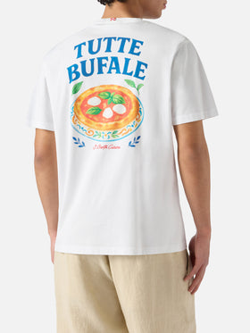 T-shirt Portland bianca con stampa Tutte Bufale