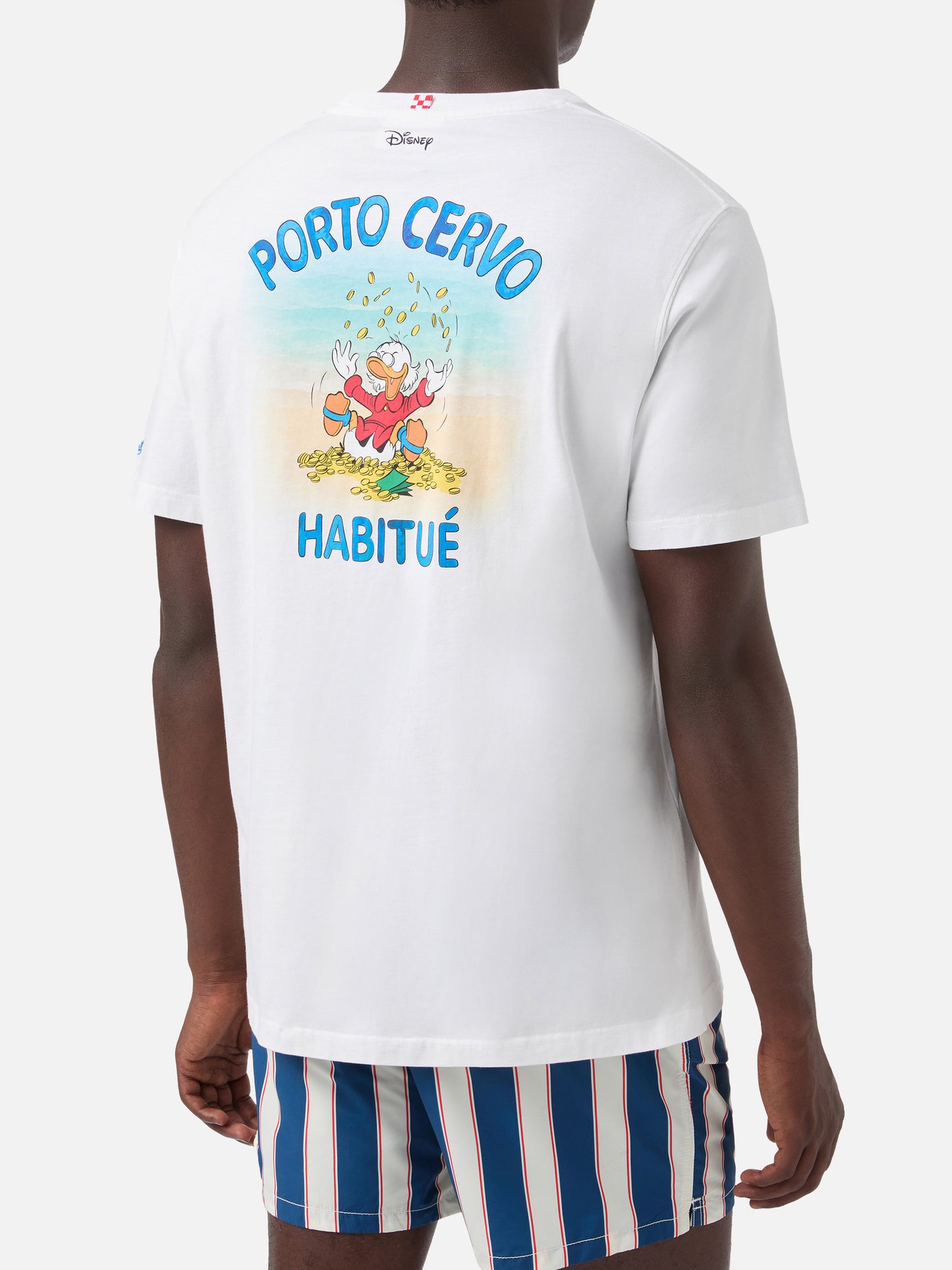 White Portland t-shirt with Porto Cervo Habitué print | Special Edition