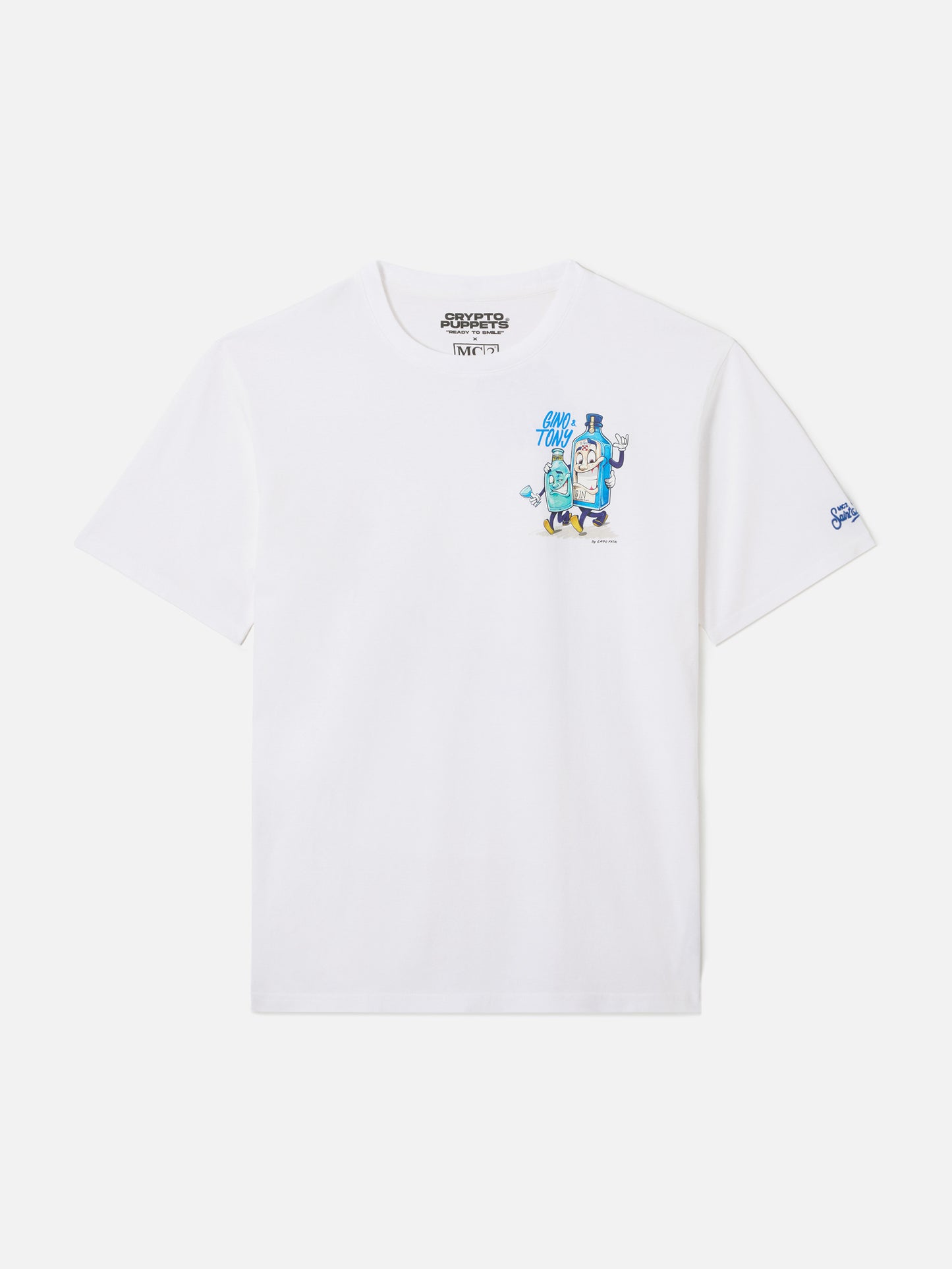 White Portland t-shirt with Gino & Tony illustration | Special Edition
