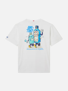 White Portland t-shirt with Gino & Tony illustration | Special Edition