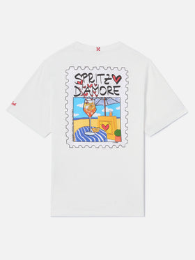 White Portland t-shirt with Spritzo d’Amore illustration