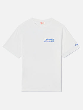 T-shirt Portland bianca con stampa La coppia più bella del mondo | Edizione Speciale