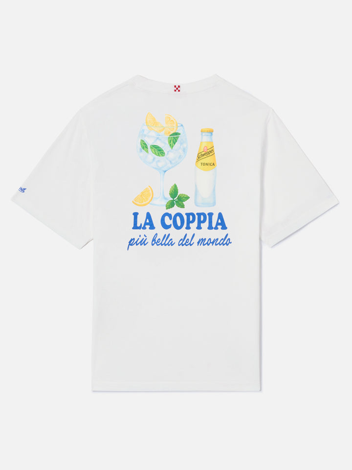 T-shirt Portland bianca con stampa La coppia più bella del mondo | Edizione Speciale