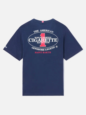 Blue Portland t-shirt with Cigarette Racing print | Special Edition