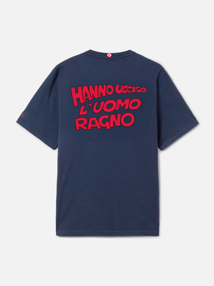 T-shirt Portland blu con grafica Hanno ucciso l’uomo ragno | 883 SPECIAL EDITION