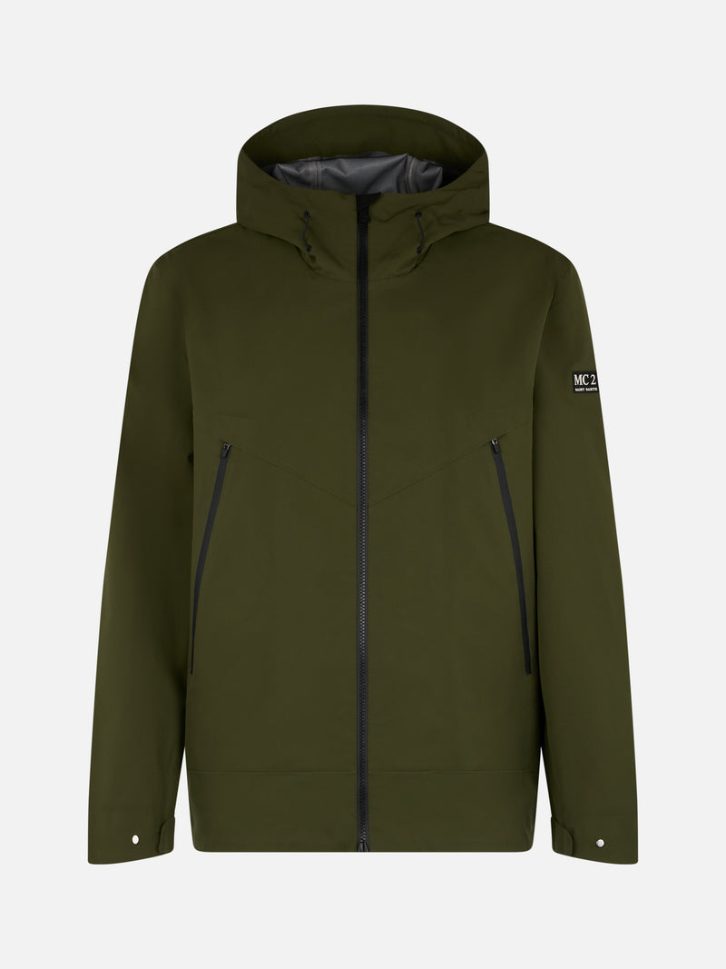 Man military green 3-layers hooded jacket Parson