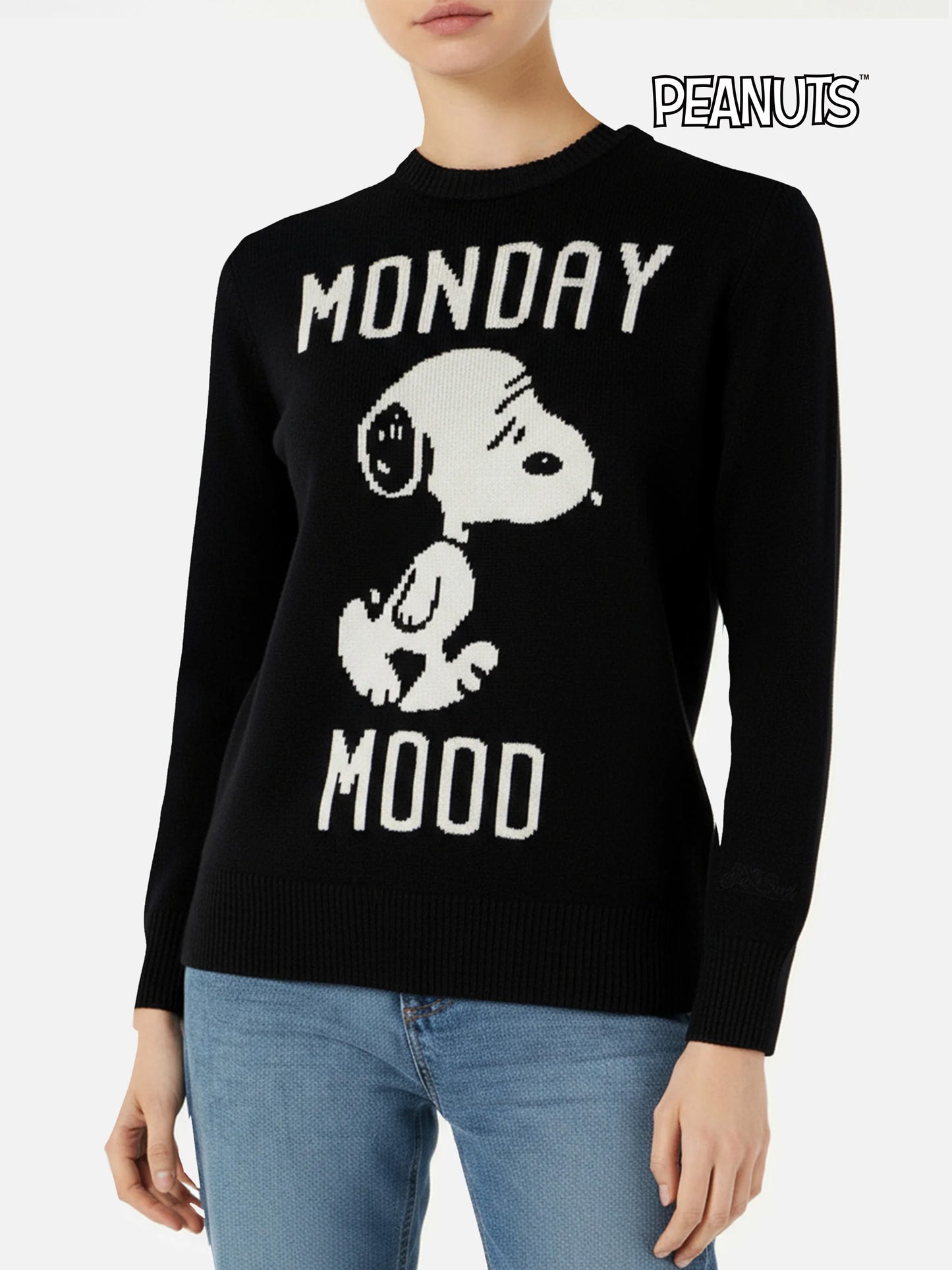Woman sweater with Monday Mood Snoopy print | SNOOPY - PEANUTS™ SPECIAL EDITION