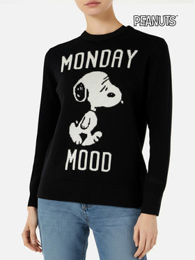 Woman sweater with Monday Mood Snoopy print | SNOOPY - PEANUTS™ SPECIAL EDITION