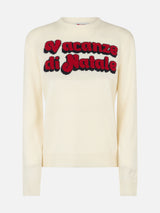 PREORDER | Woman sweater New Queen with Vacanze di Natale jacquard | VACANZE DI NATALE SPECIAL EDITION