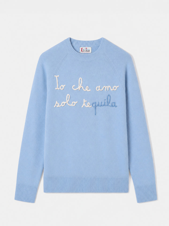 Sudadera de cuello redondo New Queen con bordado Io che amo solo te(quila) 