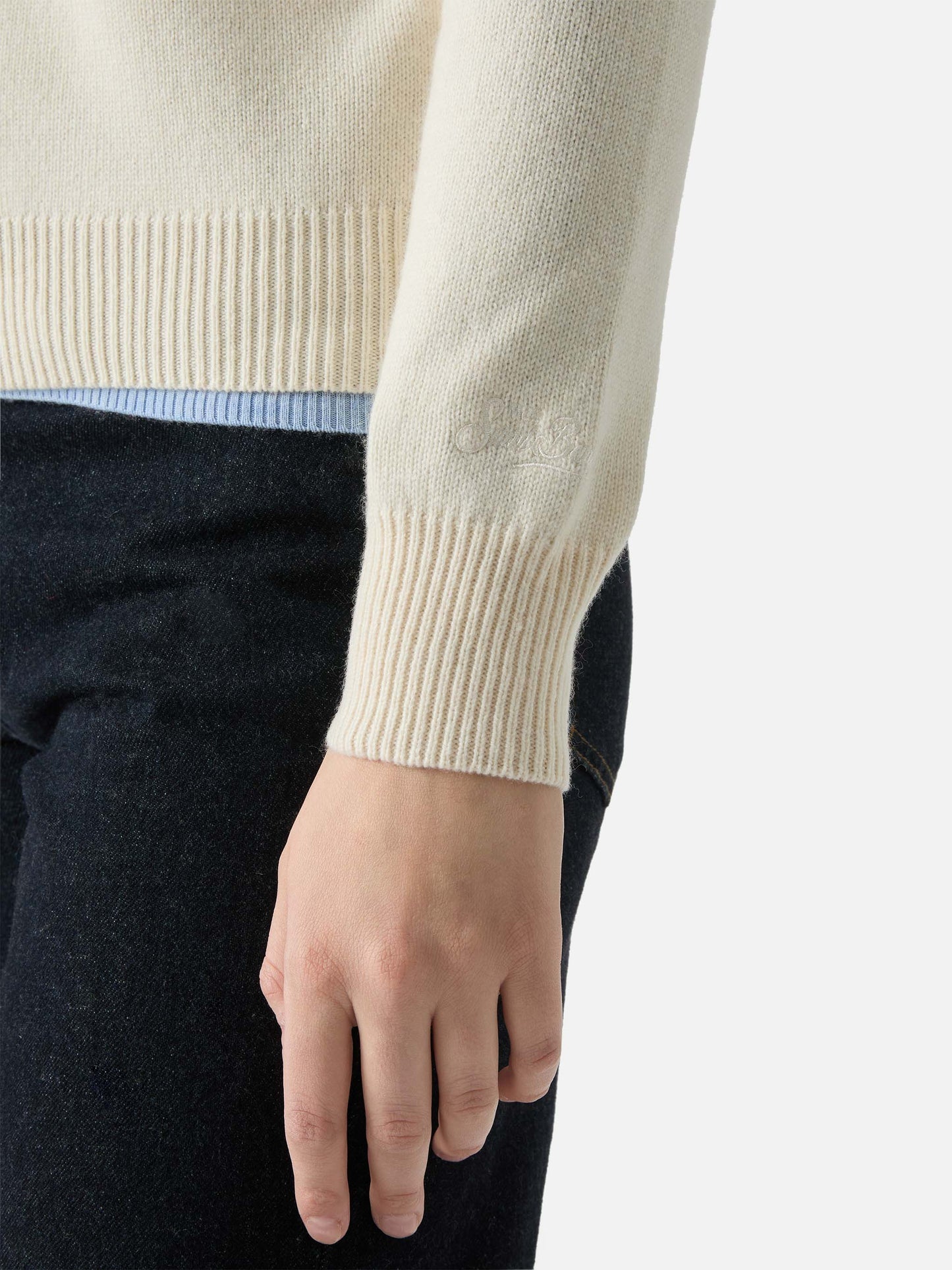 Girocollo New Queen con ricamo Apres ski e jacquard